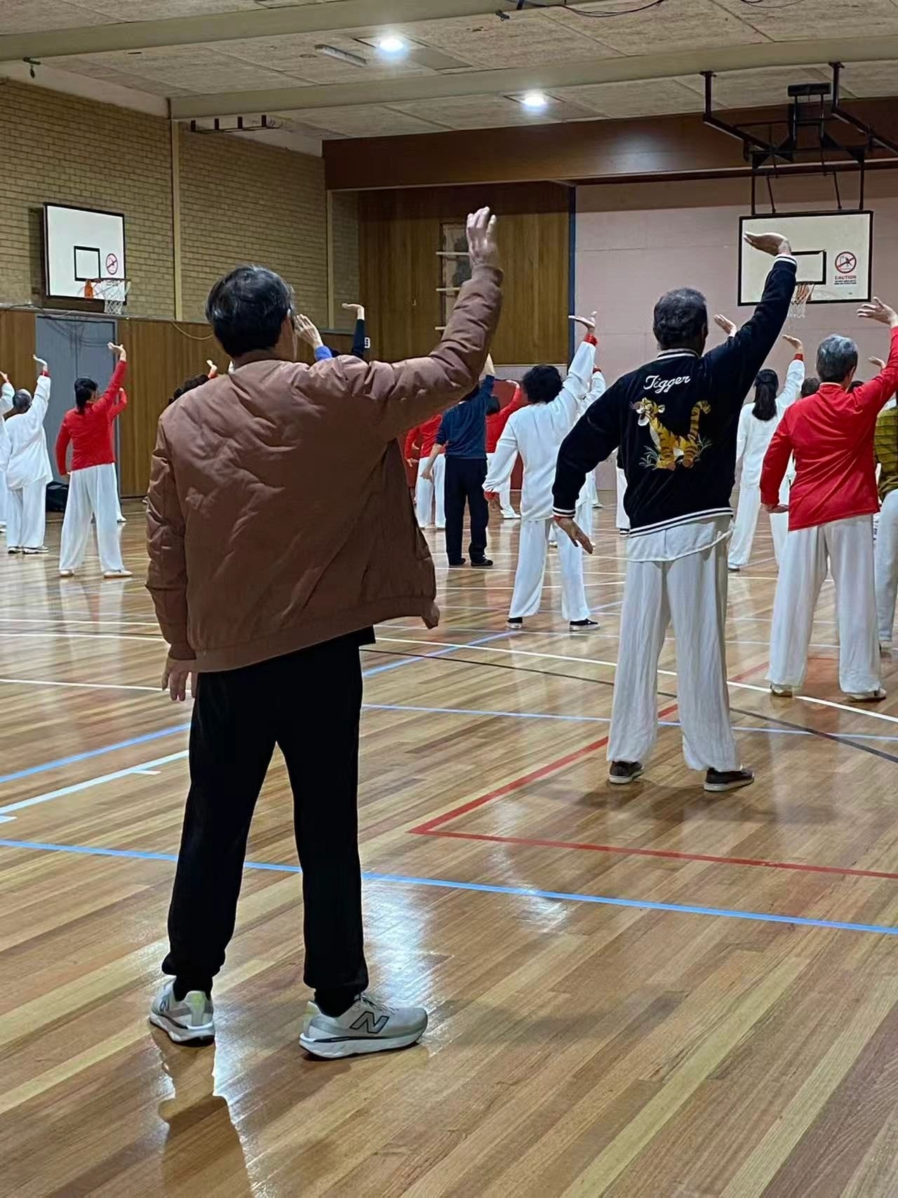 Community fitness group activity